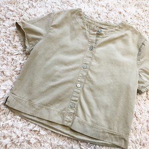 Vintage No Brand Button Up Short Sleeve T-Shirt